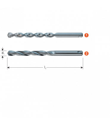 Centreerboor HSS  7,4x120 mm per 0