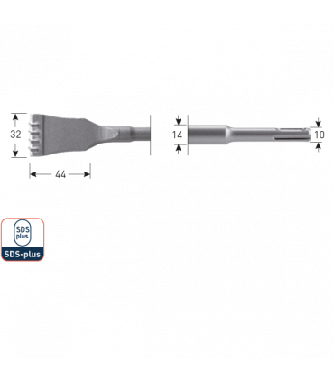 SDS+ HM-Tandbeitel    32x125 mm per 1