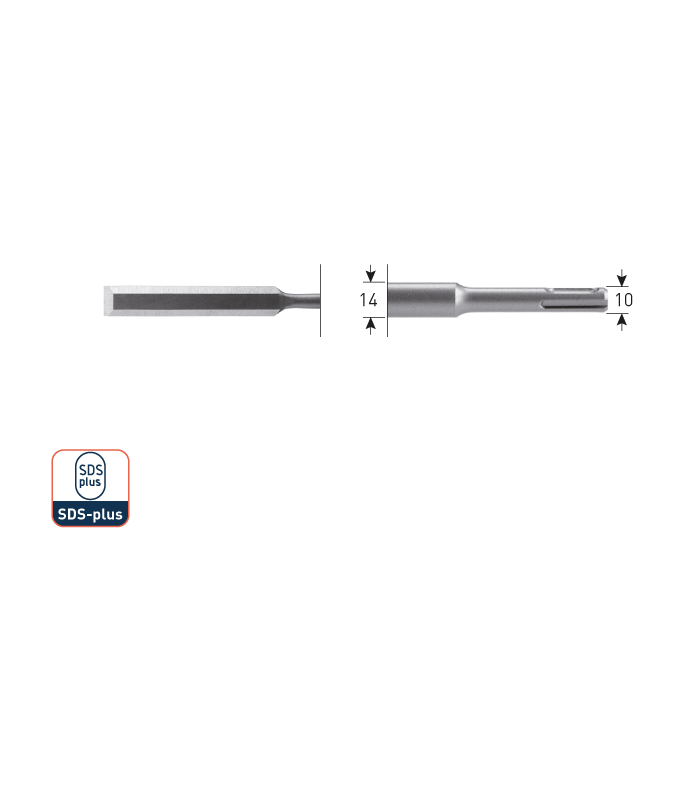 SDS+ Steekbeitel      10x175 mm per 1