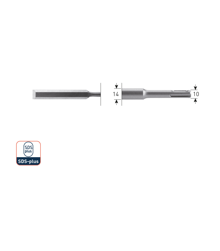 SDS+ Steekbeitel      26x175 mm per 1