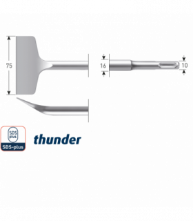 SDS+ Spadebeitel Thunder gebogen        75x165 mm per 1