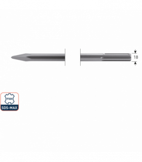 SDS-MAX Puntbeitel  400 mm per 1