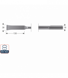 SDS-MAX HM-Tandbeitel  38x280 mm per 1