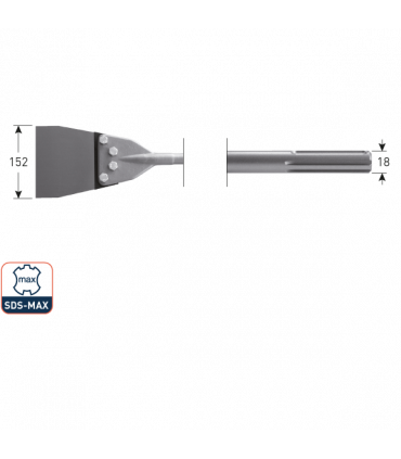 SDS-MAX Spachtelbeitel       152x635 mm per 1