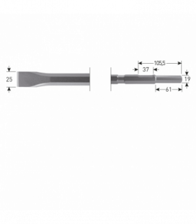 6-kant Plattebeitel  25x300mm  6-kant21,0 /19x61 per 1