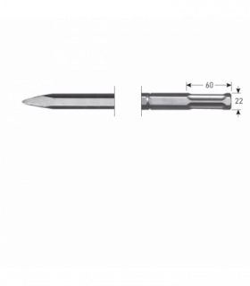 6-kant Puntbeitel      360mm 6-kØ22 (tbv Hilti...
