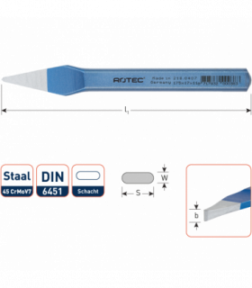 Ritsbeitel vlak-ovaal DIN 6451  5x100 mm per 1