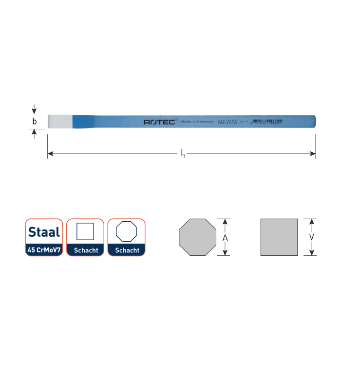 Elektriciensbeitel  10x200 mm per 1
