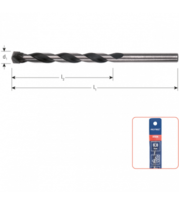 Steen/betonboor   8,0x450/600 mm per 0
