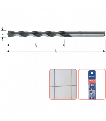 Allro-tegelboor Tegels, marmer   10,0x 80/120 mm per 0