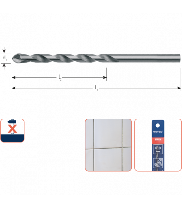 Tegelboor Extreme  5,0x50/ 85 mm per 0