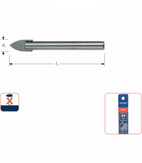 Glasboor   12,0x80 mm per 0