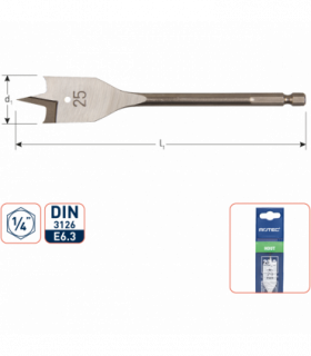 Speedboor met 1/4 bit-aansluiting  12,0x157 mm per 0