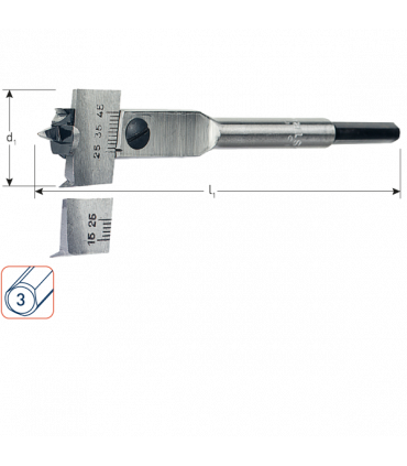 Verstelbare Speedboor 15-45 mm per 0
