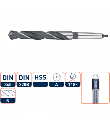 ROTEC HSS-R MK-Spiraalboor DIN 345  50,0 mm per 0