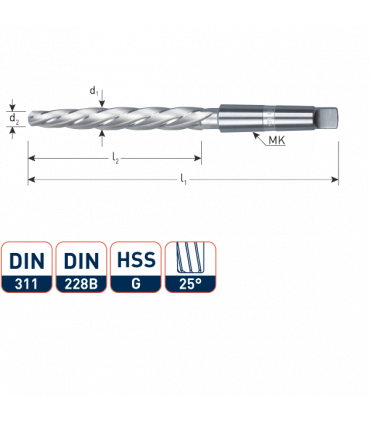 ROTEC HSS MK-Klinknagelgatruimer DIN 311  15,0 mm per 1