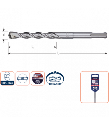 Hamerboor SDS+ V-Breaker  5,0x250/310 mm per 0