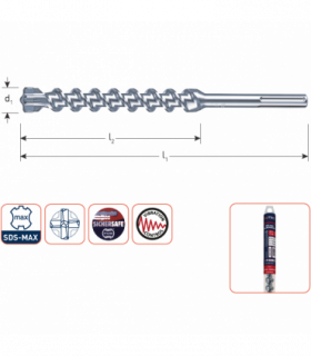 Hamerboor SDS-MAX 'Zentro'  12,0x400/540 mm per 0 2