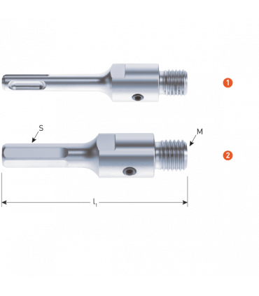 Adapter 6-kant/M16  220 mm per 1