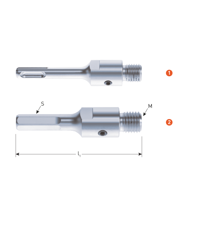 Adapter 6-kant/M16  370 mm per 1