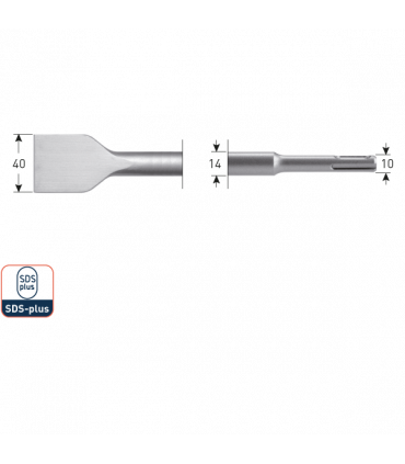 SDS+ Spadebeitel          40x250 mm per 1