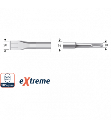 SDS+ Plattebeitel  Extreme 20x250 mm per 1
