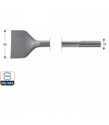 SDS-MAX Spadebeitel  80x300 mm per 1