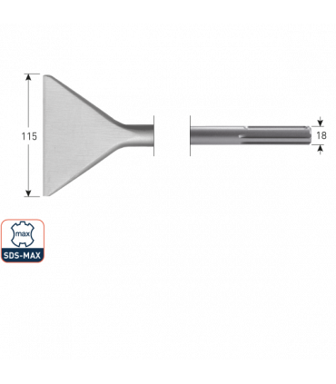 SDS-MAX Spadebeitel 115x350 mm per 1