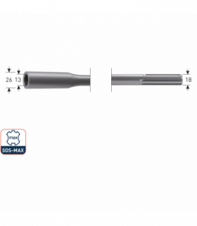 SDS-MAX Aardelektrodehouder  13,0x26 mm per 1 2
