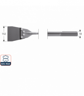 SDS-MAX Spachtelbeitel       152x635 mm per 1 2