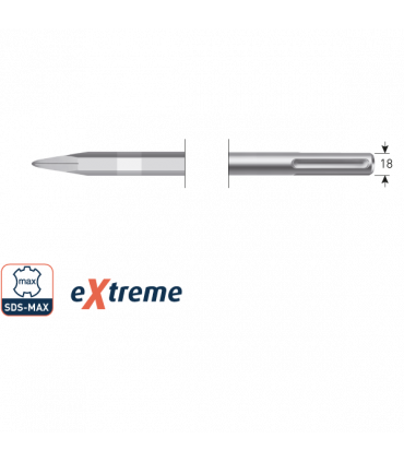 SDS-MAX Puntbeitel     Extreme    400 mm per 1
