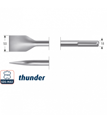 SDS-MAX Spadebeitel    Thunder 50x380 mm per 1