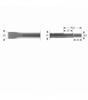 6-kant Plattebeitel   450 mm    6-kant19,0 /16,5x35 per 1 2