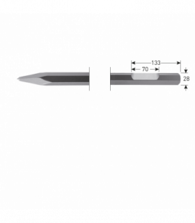 6-kant Puntbeitel         500mm  6-kant28,0 met... 2