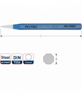 Puntbeitel 8-kantig DIN 7256  20x500 mm per 1 2