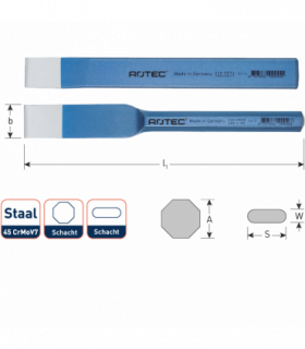 Sleuvenbeitel vlak  26x240 mm per 1 2
