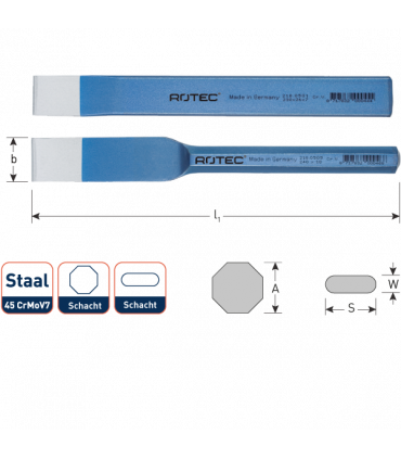 Sleuvenbeitel vlak  26x240 mm per 1