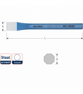 Koudbeitel 8-kantig  12x125 mm per 1 2