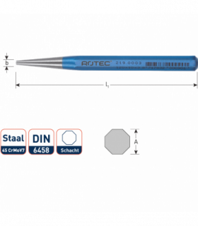 Doorslag DIN 6458  10x120 mm per 1 2