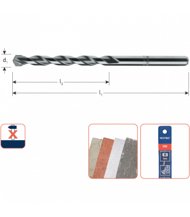 UNIDre-boor       9,0x 80/120 mm per 0