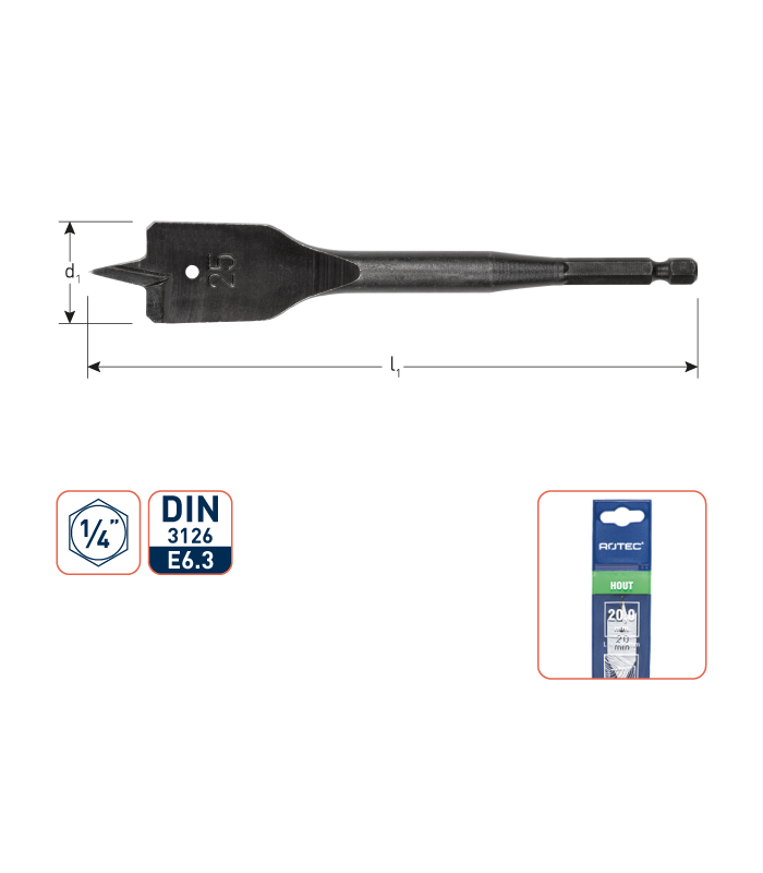 Speedboor HD met 1/4 bit-aansluiting  12,0x157...