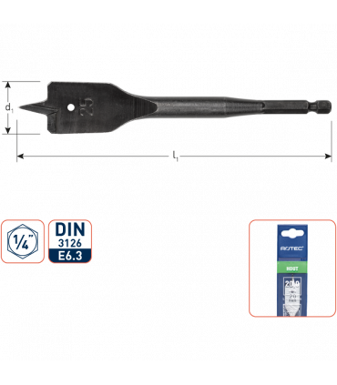 Speedboor HD met 1/4 bit-aansluiting  13,0x157 mm per 0