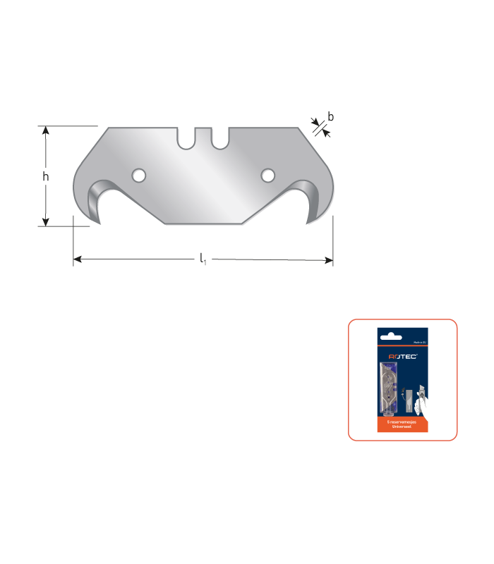 ROTEC Reserve-messen HAAK  48,2x0,65 mm - V.E.-...