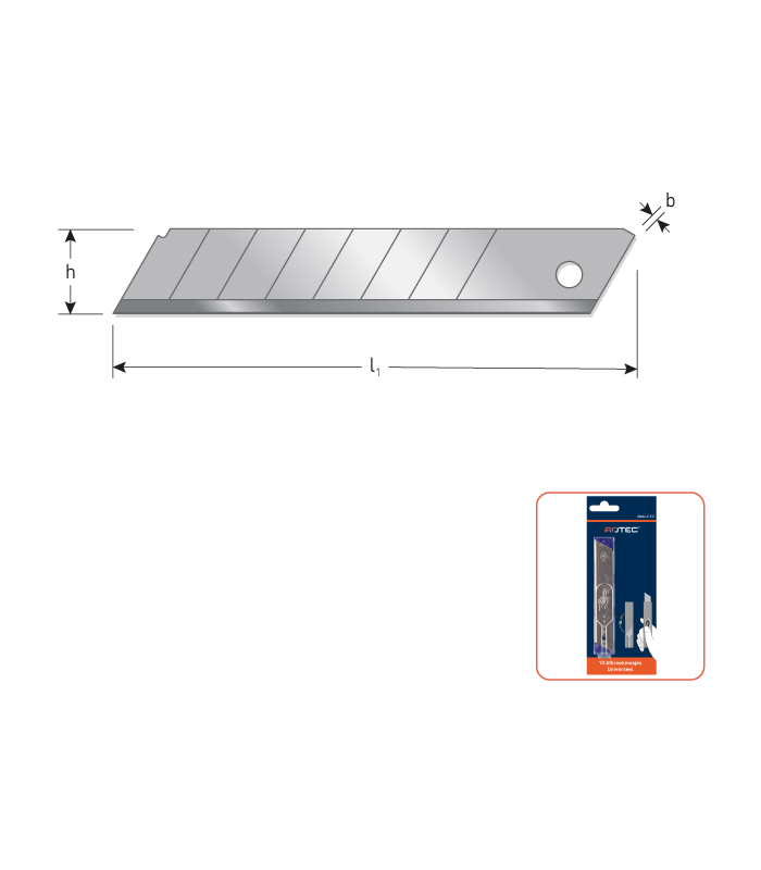 ROTEC Reserve-messen AFBREEK 18,0x0,50 mm - V.E.-10 st per 1