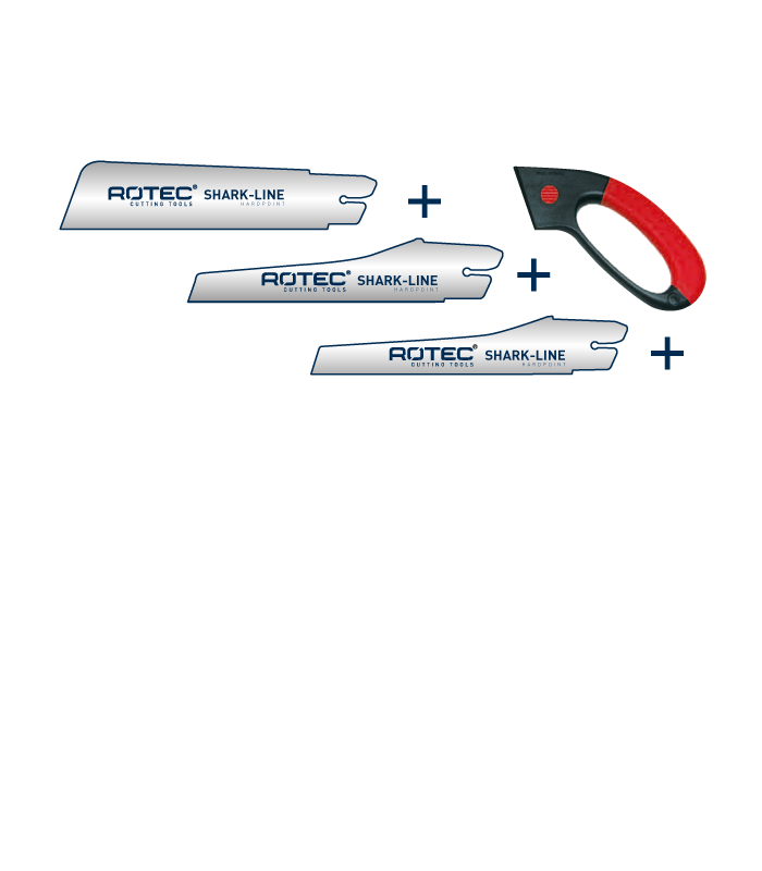 ROTEC 4 delige handzaag Shark-Line Set...