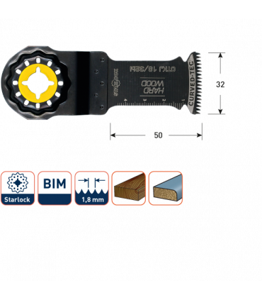 ROTEC OTK18/32bi Oscillerend Bi-M invalzaagbl.convex 32x40mm(VPE1) per 1