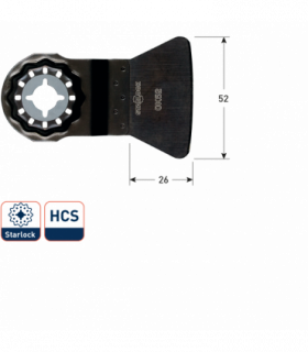 ROTEC OK52 Oscillerend HCS-schraper 52x26mm per 1