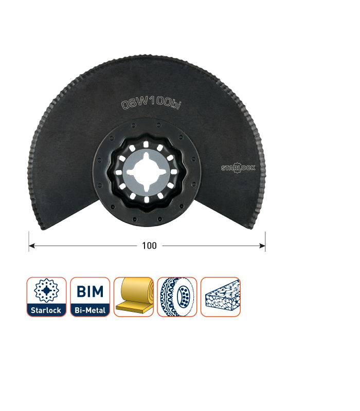 ROTEC OSW100bi Osc.Bi-Metaal segm.zaagblad...