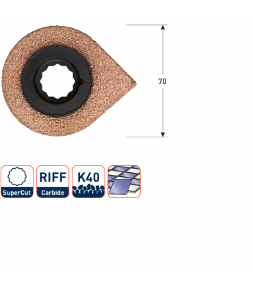 ROTEC SOX70HG Oscillerend HM-Tegelprof-gebogen d-100mm per 1