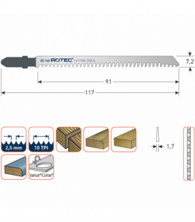 ROTEC Decoupeerzagen DC160/25 / T301BCP (VPE 25 stuks) per 1
